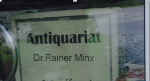 Das Antiquariat Dr. Rainer Minx in der Gutenbergstraße 1 in 15808 Zossen, Ortsteil Wünsdorf Waldstadt Foto: Kurt Schmidt