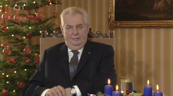 Tschechiens-Praesident-Milos-Zeman-Weihnachtsansprache