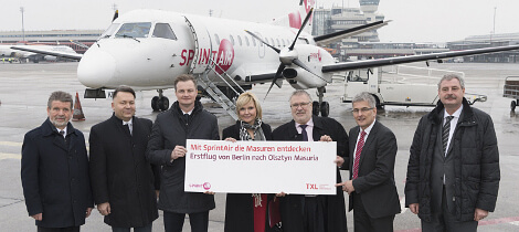 Feierliche Eröffnung der Fluglinie von Berlin in die Masuren (Foto:Günter Wicker / Flughafen Berlin Brandenburg GmbH)