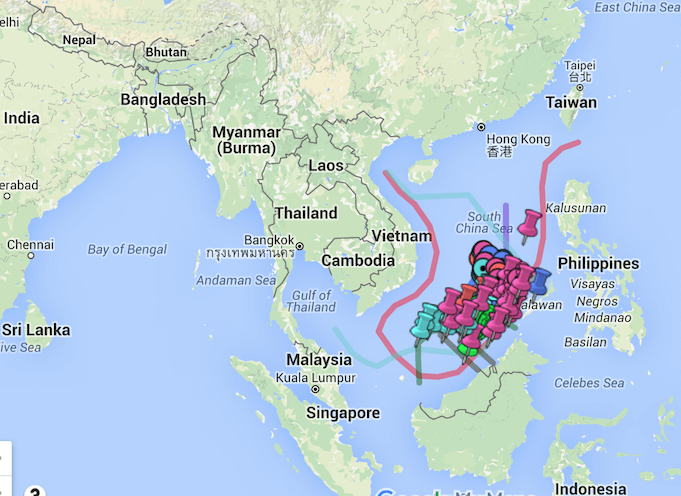 Spratly Inseln Karte