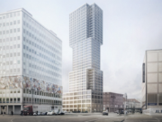 Von 2016 bis 2019 will der Moskauer Bauträger MonArch auf dem Alexanderplatz das höchste Wohnhaus Berlins (150 Meter) errichten (Simulation: Ortner & Ortner Baukunst Wien/Berlin)