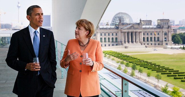 US-Präsident Barack Obama bei seinem Besuch in Berlin im Juni 2013 mit der deutschen Bundeskanzlerin Dr. Angela Merkel, CDU (Foto: Bundesregierung/Kugler)