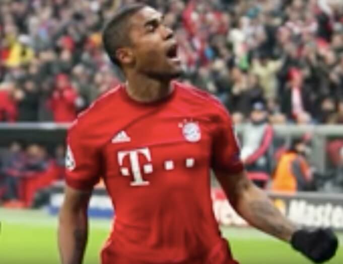 Douglas Costa beim Torjubel. (Screenshot:YouTube/Kick11)