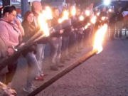Linke werfen Steine und Flaschen auf Thügida in Jena Thügida Jena