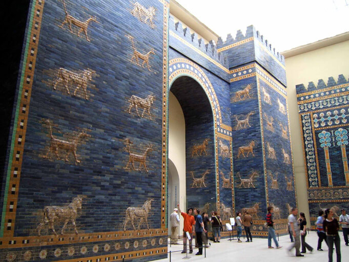 The Ishtar Gate in the Pergamon Museum. (Source)