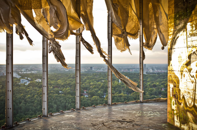 The height above the hill made Teufelsberg a good spot to spy. Source.