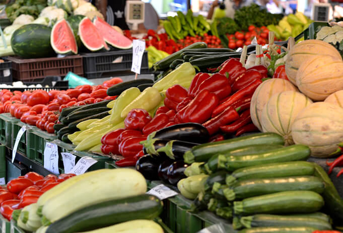 Vegetables at farmers market