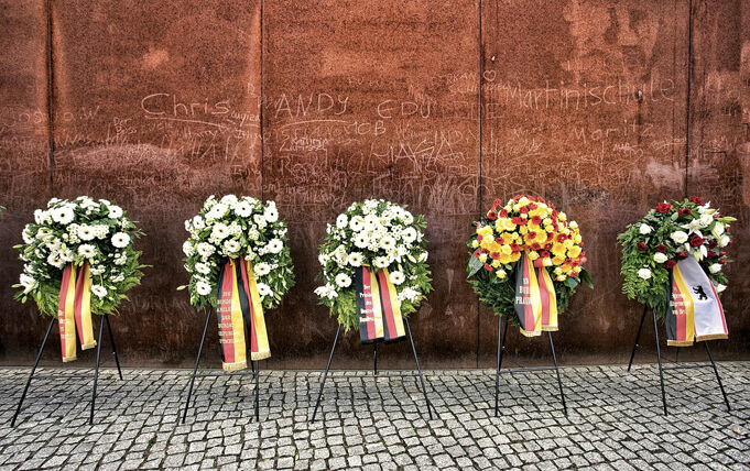 Part of the Berlin Wall Memorial on Bernauer Strasse.