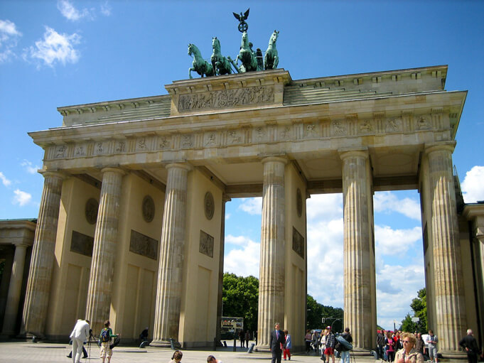 Brandenburg Gate, an icon in Berlin and a must see stop on the Berlin Wall Trail. 