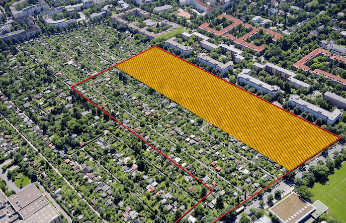 Die halbe Kleingartenkolonie Oyenhausen in Schmargendorf wurde im Januar 2016 platt gemacht, obwohl es nicht mal einen Bebauuntsplan gibt (Foto: Groth Gruppe)