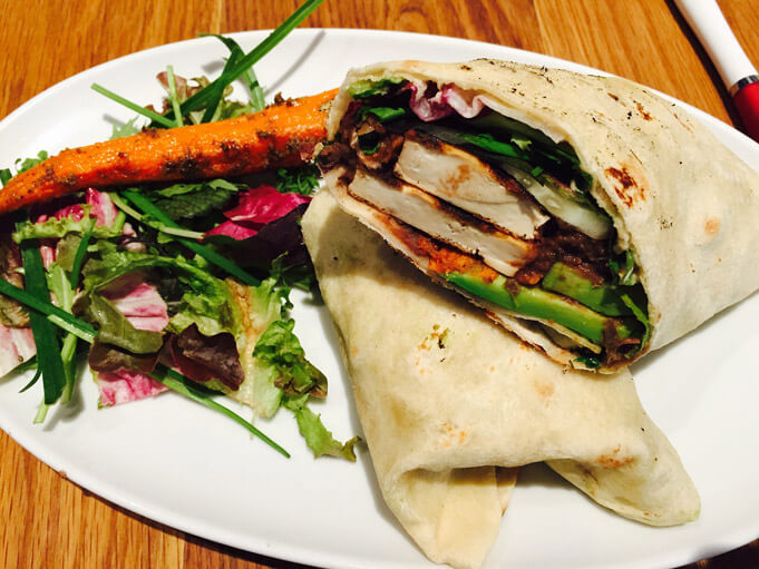 A 100% vegan wrap. Looks pretty good, eh?