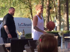 Justin Bieber (22) überraschte gestern Nachmittag den Grunewalder Tennisclub TC 1899 e.V. Blau Weiss in der Waldmeisterstraße mit einem privaten Basketballtraining (Foto: Facebook/TC1899Blau-Weiss)