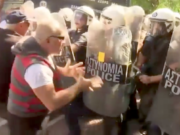 Griechenland setzt Tränengas gegen Rentner ein Griechische Polizei nutzt Tränengas gegen Rentner