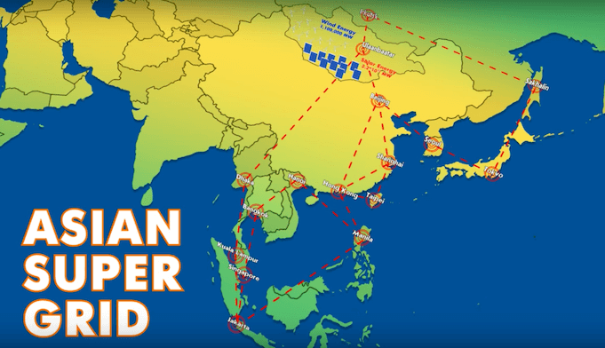 Japan, Südkorea, Russland und China planen gemeinsam das Super-Stromnetzwerk Asian Super Grid. Foto: (Screenshot, Youtube)