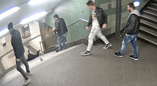 Polizei fahndet nach Treppen-Treter