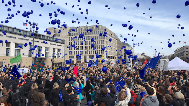 Berlin Demo für die EU