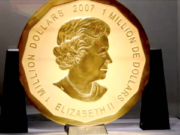 Königin Elizabeth II auf der Vorderseite der einzigartigen Goldmünze aus dem Bode-Museum. (Screenshot: YouTube)