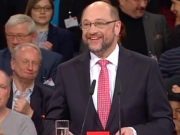 Peer Steinbrück fragte sich nach dem Wahlergebnis von 100 Prozent für Martin Schulz: „Steht da jetzt Erich Schulz-Honecker?“ (Screenshot: YouTube)