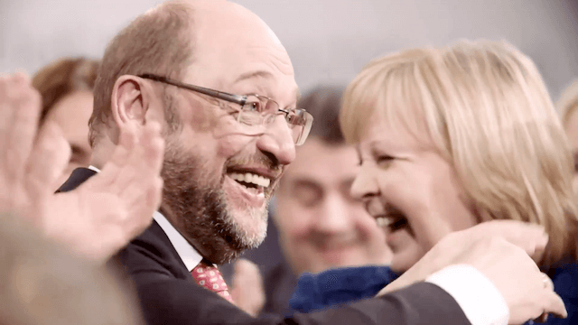 Mit Martin Schulz steht die SPD noch immer deutlich besser da als vorher. (Screenshot: YouTube)