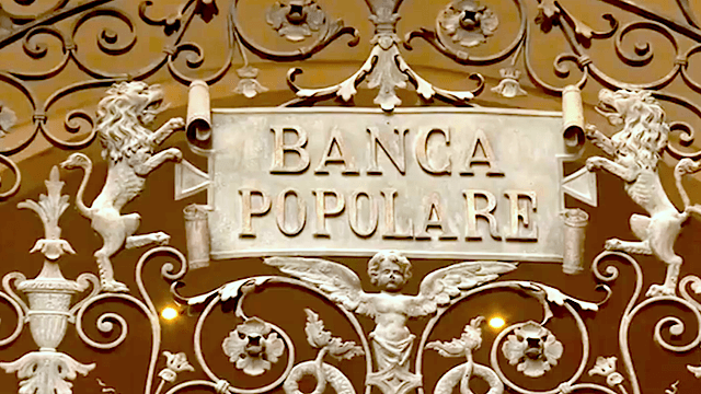 Banca Popolare di Vicenza ist eine der Pleitebanken, die auf Anordnung der EZB abgewickelt werden. (Screenshot: YouTube)