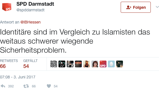 SPD Darmstadt Identitäre Bewegung Islamisten