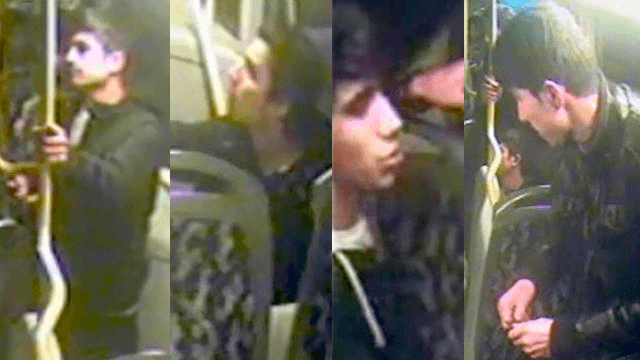 Diese vier Schläger brachen ihrem Opfer im Bus die Nase. (Fotos: Polizei Berlin)