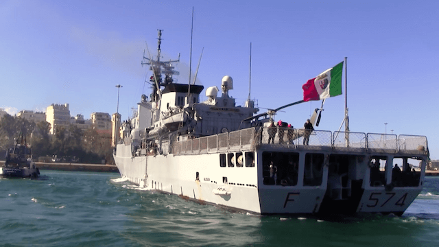 Italien startet eine Marineoperation vor der libyschen Küste. (Screenshot: YouTube)