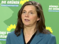 Katrin Göring-Eckardt erneuert ihre Einschätzung, dass Flüchtlinge ein Geschenk für Deutschland sind. (Screenshot: YouTube)