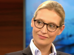 Der LSVD warnt davor, sich durch die lesbische AfD-Spitzenkandidatin Alice Weidel täuschen zu lassen. Sie verfolge eine „zutiefst homophobe Politik“. (Screenshot: YouTube)