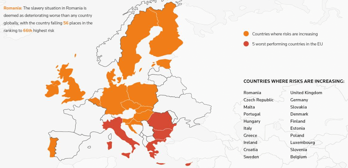 Sklaverei in Europa (Grafik: Verisk Maplecroft)