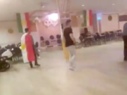 Am Sonntagabend attackierten Unbekannte ein Kurden-Treffen in Spandau mit einer Rauchbombe und Tränengas. (Screenshot: YouTube)