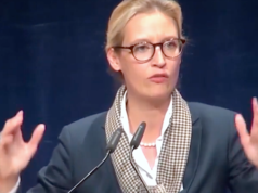 Laut der neuesten Fake News gegen Alice Weidel soll sie eine Asylbewerberin schwarz angestellt haben. (Screenshot: YouTube)