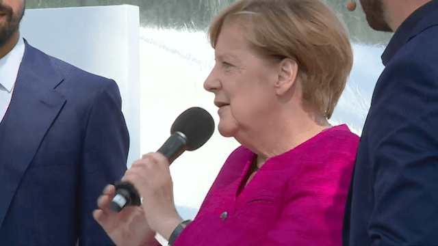 Nach Auffassung ihrer Anwälte gehen Merkels Lobbyisten-Treffen im Kanzleramt die Öffentlichkeit nichts an. (Screenshot: YouTube)