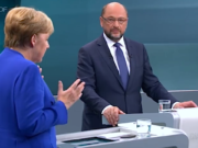 Nach dem TV-Duell zwischen Merkel und Schulz, droht der SPD eine historische Schlappe bei der Bundestagswahl. (Screenshot: ZDF)