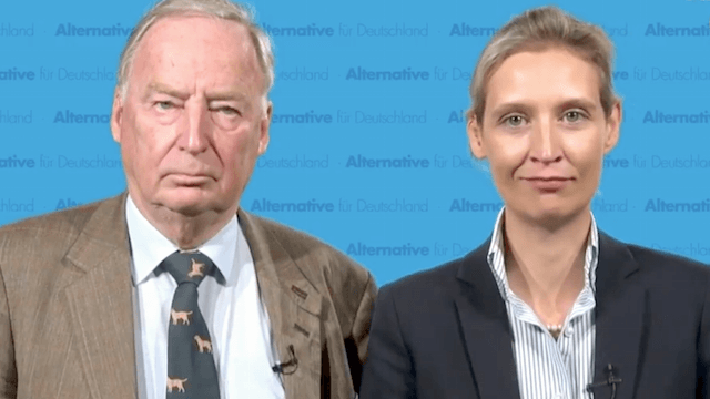 In der Wahlumfrage von Infratest Dimap legt die AfD weiter zu. Die Skandale um Gauland Weidel schaden der Partei offenbar nicht. (Screenshot: YouTube)