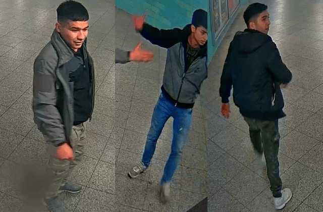 Weitere Bilder von drei der fünf Tatverdächtigen vom U-Bahnhof Alexanderplatz (Fotos: Polizei Berlin)