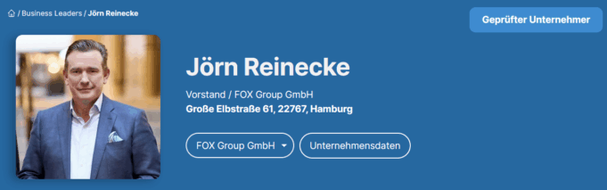 Jörn Reinecke - FOX Group (Business Leaders)