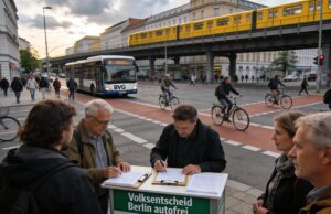 Volksentscheid Berlin autofrei - Volksbegehren mit Unterschriftensammlung